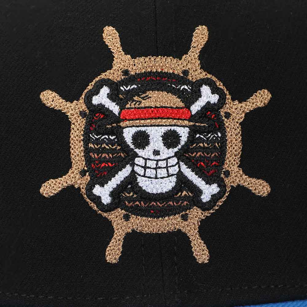 Straw Hat Crew Embroidered One Piece Snapback Hat