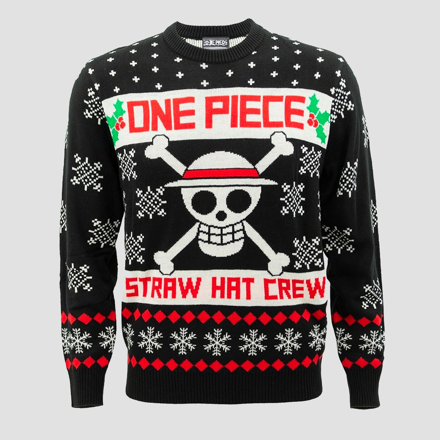 Straw Hat Crew With Jolly Roger (One Piece) Holiday Fleece Sweater