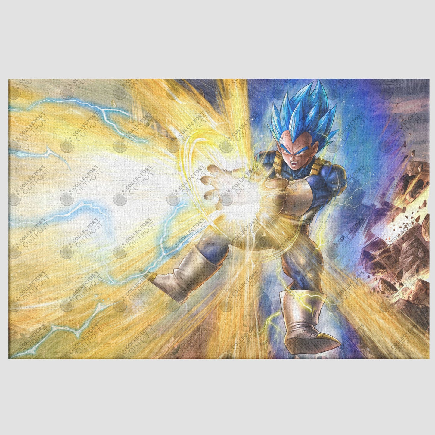 Super Saiyan Blue Evolved Vegeta (Landscape) Dragon Ball Z Premium Art Print