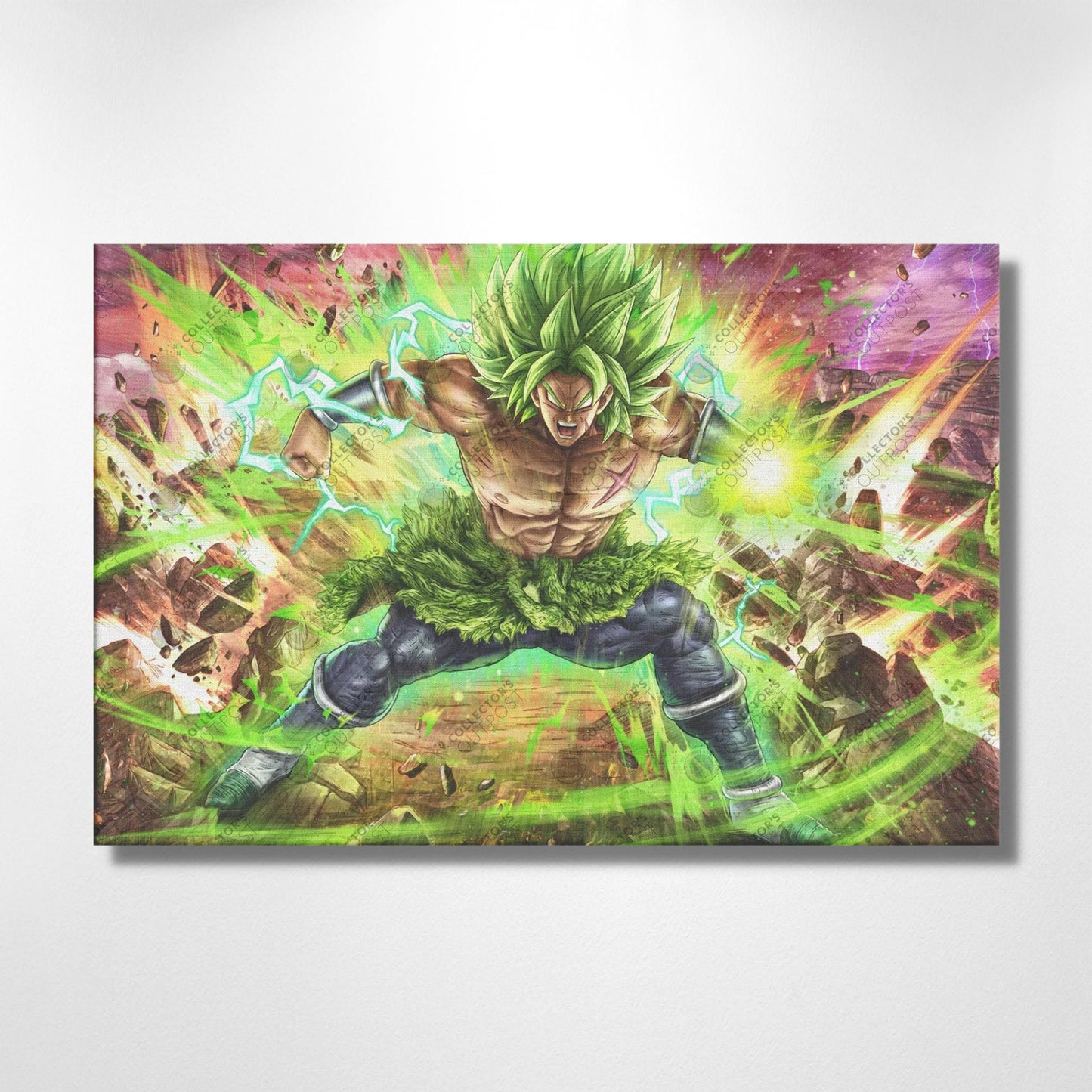 Load image into Gallery viewer, Super Saiyan Broly &amp;quot;True Power&amp;quot; Dragon Ball Z (Landscape) Premium Art Print
