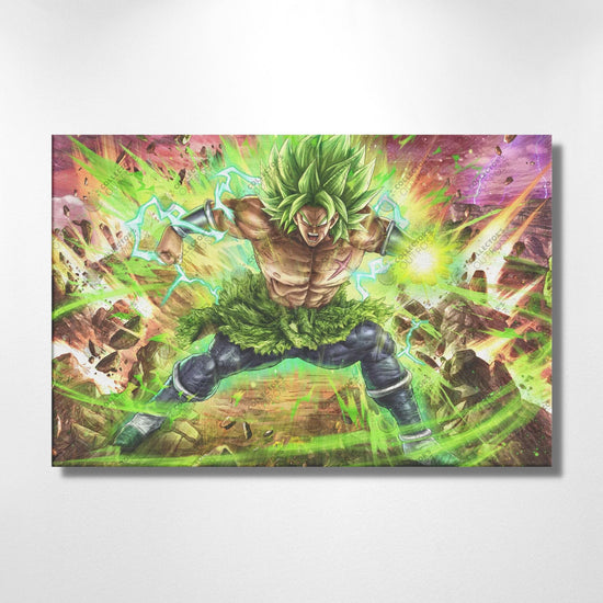 Load image into Gallery viewer, Super Saiyan Broly &amp;quot;True Power&amp;quot; Dragon Ball Z (Landscape) Premium Art Print
