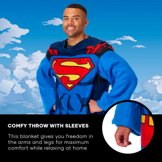 Superman Blanket With Sleeves