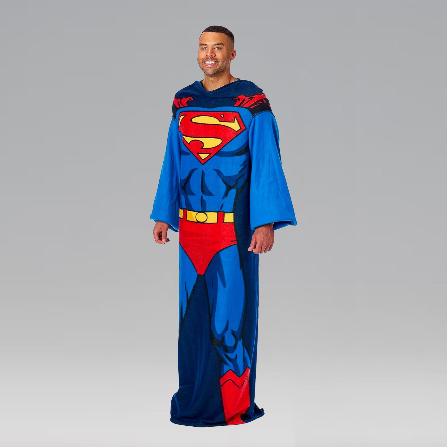 Superman Classic Comic Costume (DC Comics) Wearable Blanket With Sleeves