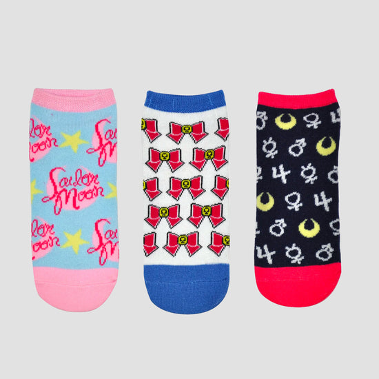 Sailor Moon Symbols 3-Pack Women's Ankle Socks