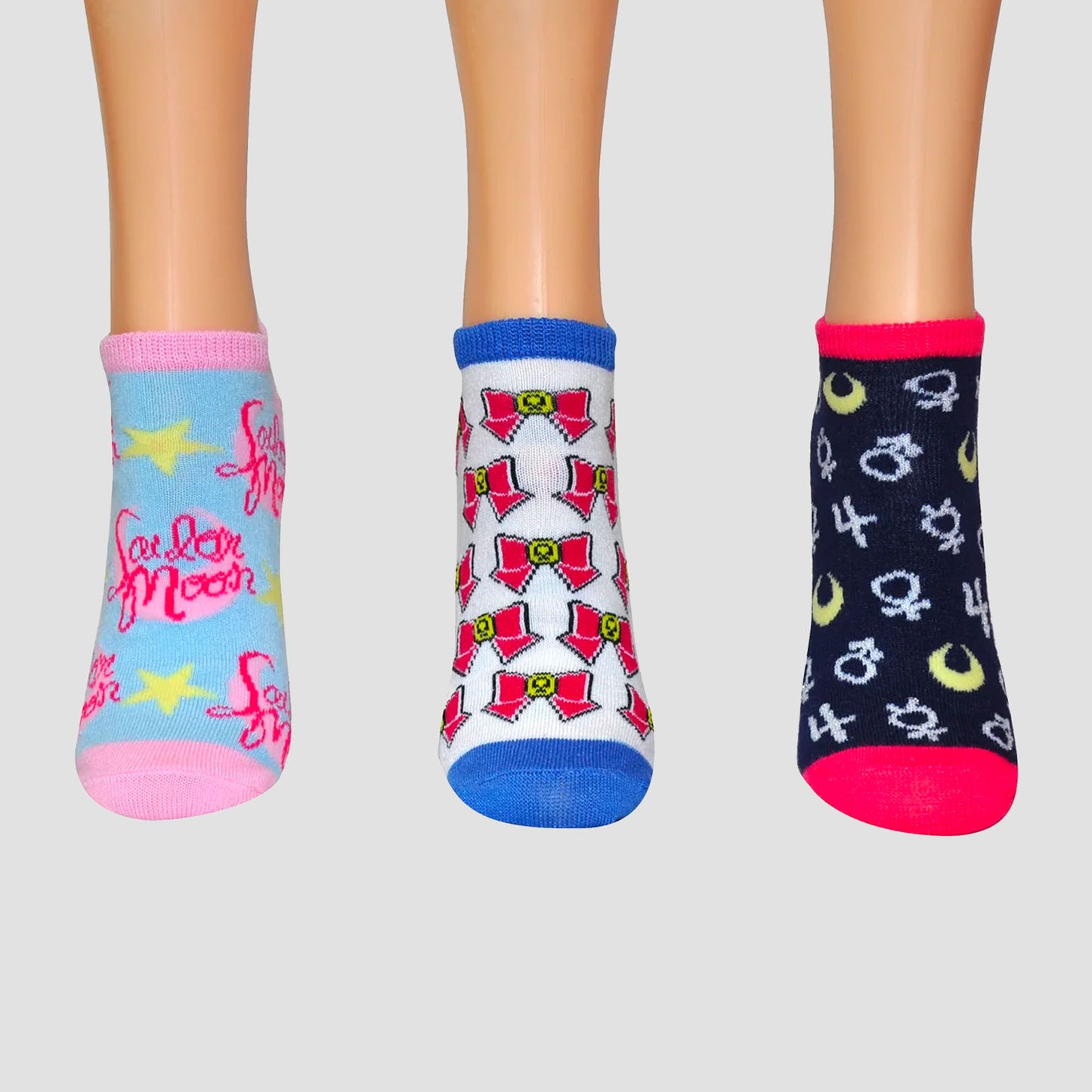 Sailor Moon Symbols 3-Pack Women's Ankle Socks