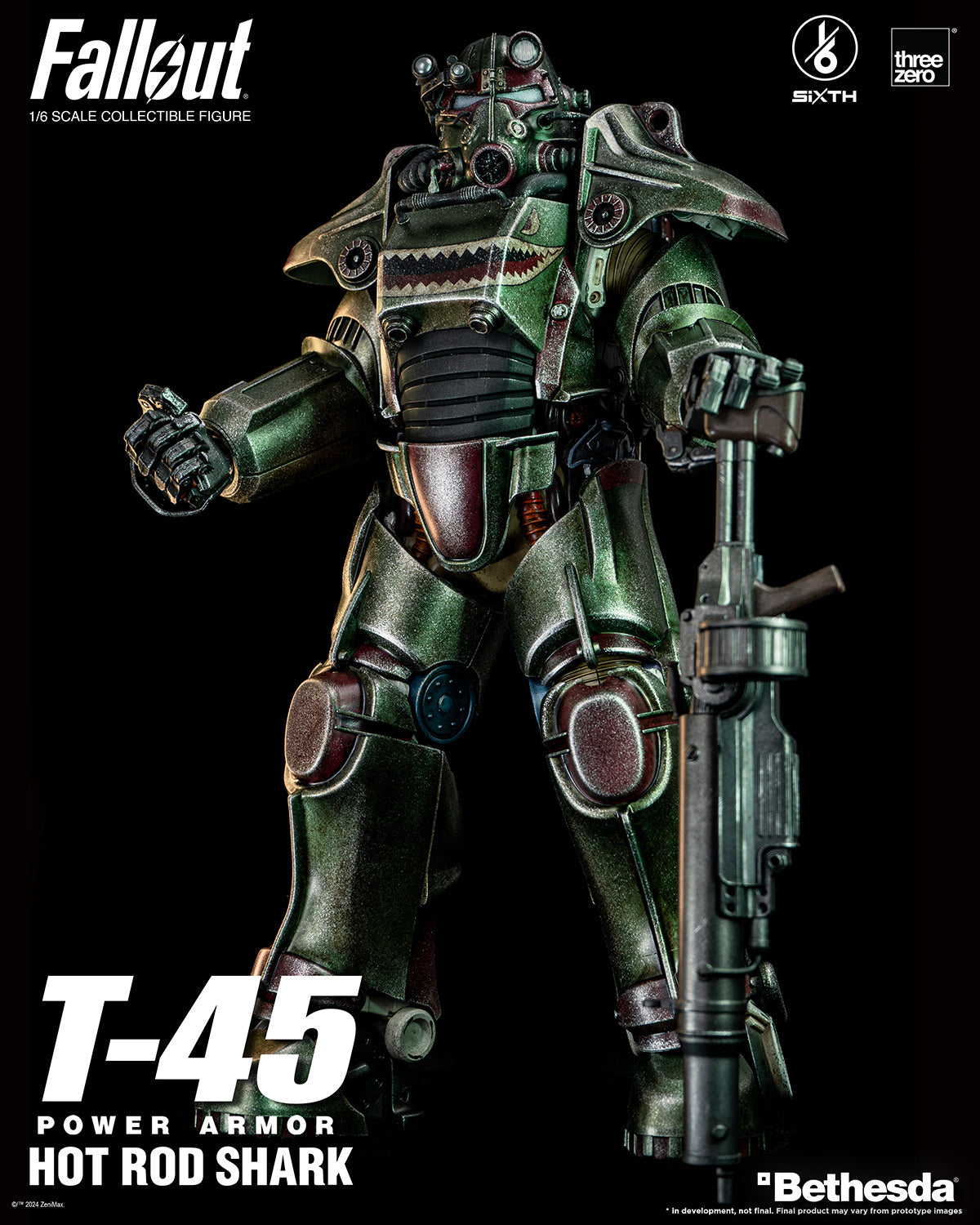 Fallout T-45 Hot Rod Shark Power Armor 1/6 Scale Figure by Threezero