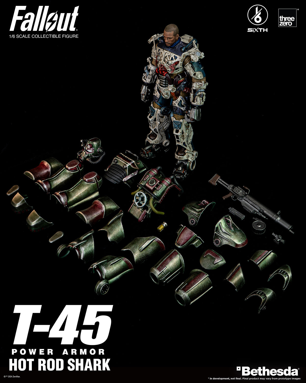 Fallout T-45 Hot Rod Shark Power Armor 1/6 Scale Figure by Threezero