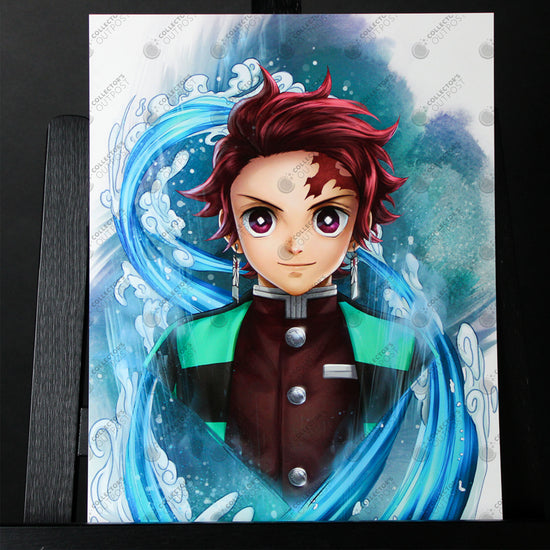 Load image into Gallery viewer, Tanjiro (Demon Slayer) &amp;quot;Water Breathing&amp;quot; Legacy Premium Art Print
