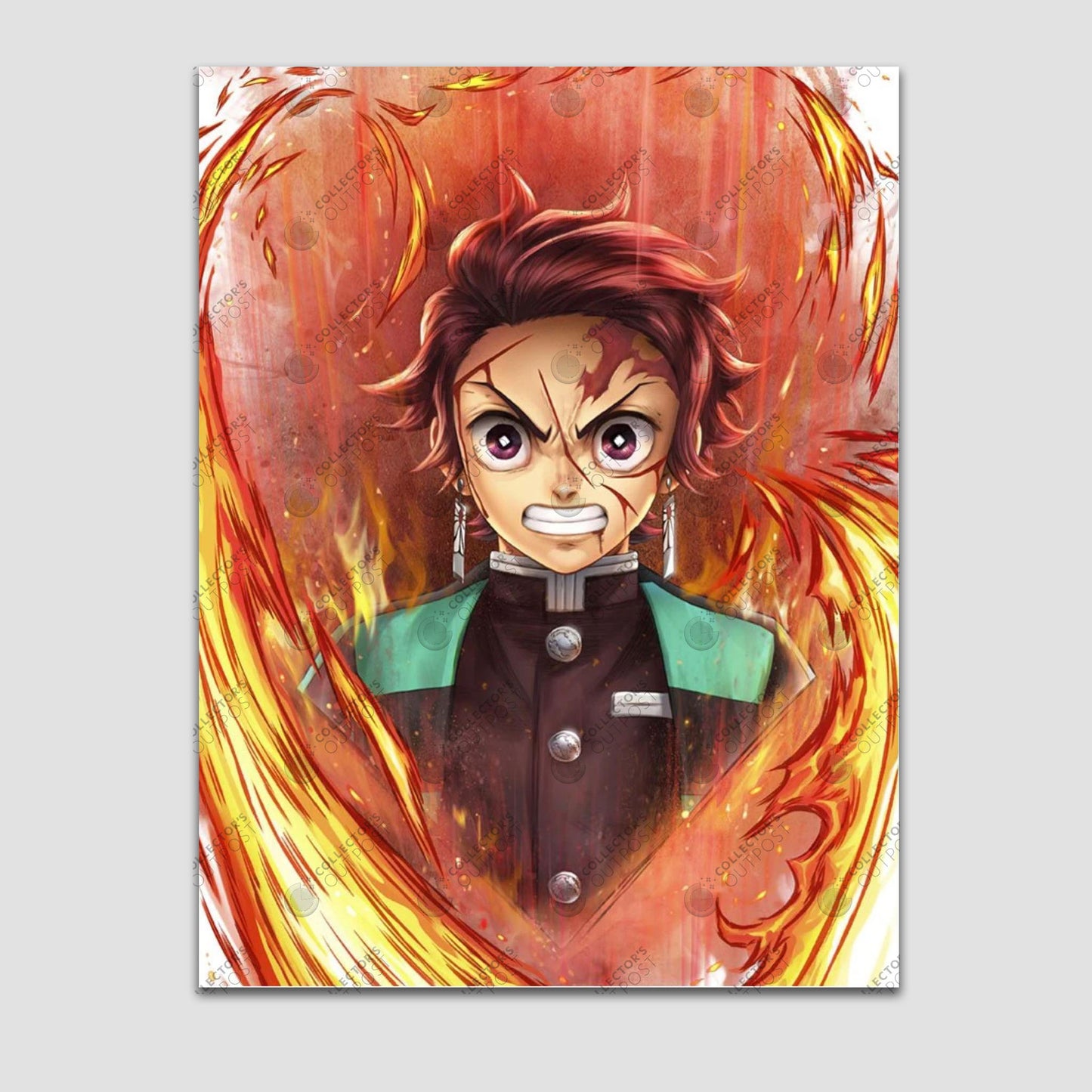 Tanjiro "Fire Breathing" Demon Slayer Legacy Portrait Art Print