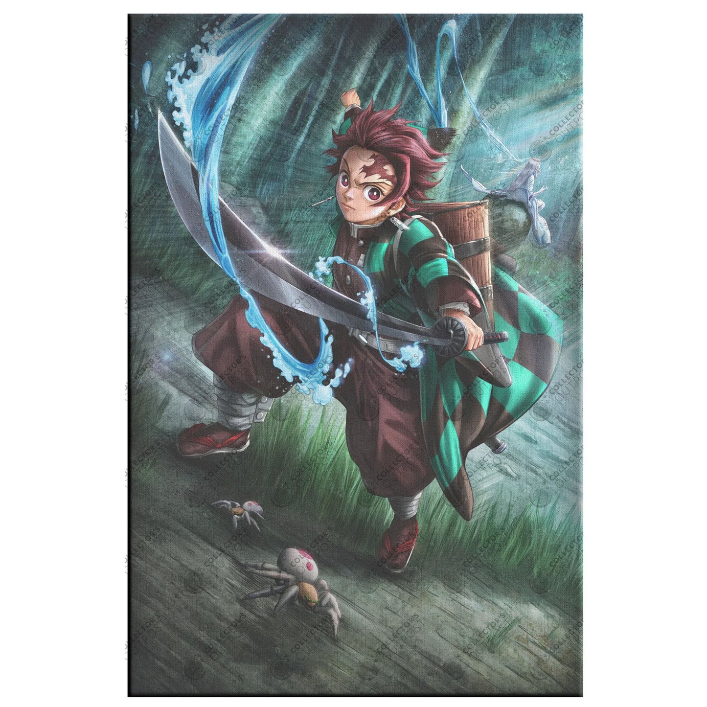 Tanjiro vs. Spiders (Demon Slayer) Premium Art Print