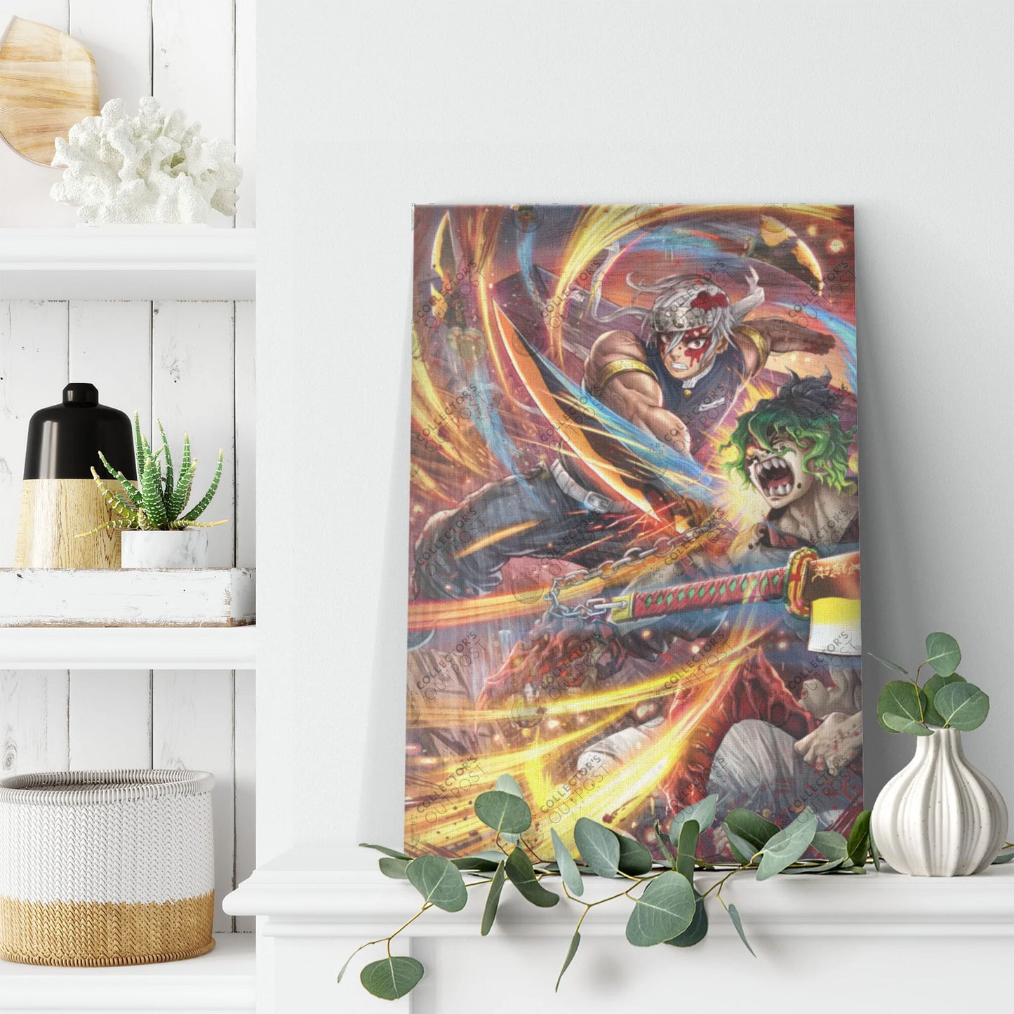 Tengen Uzui vs. Gyutaro "Wielder of Sound" (Demon Slayer) Premium Art Print