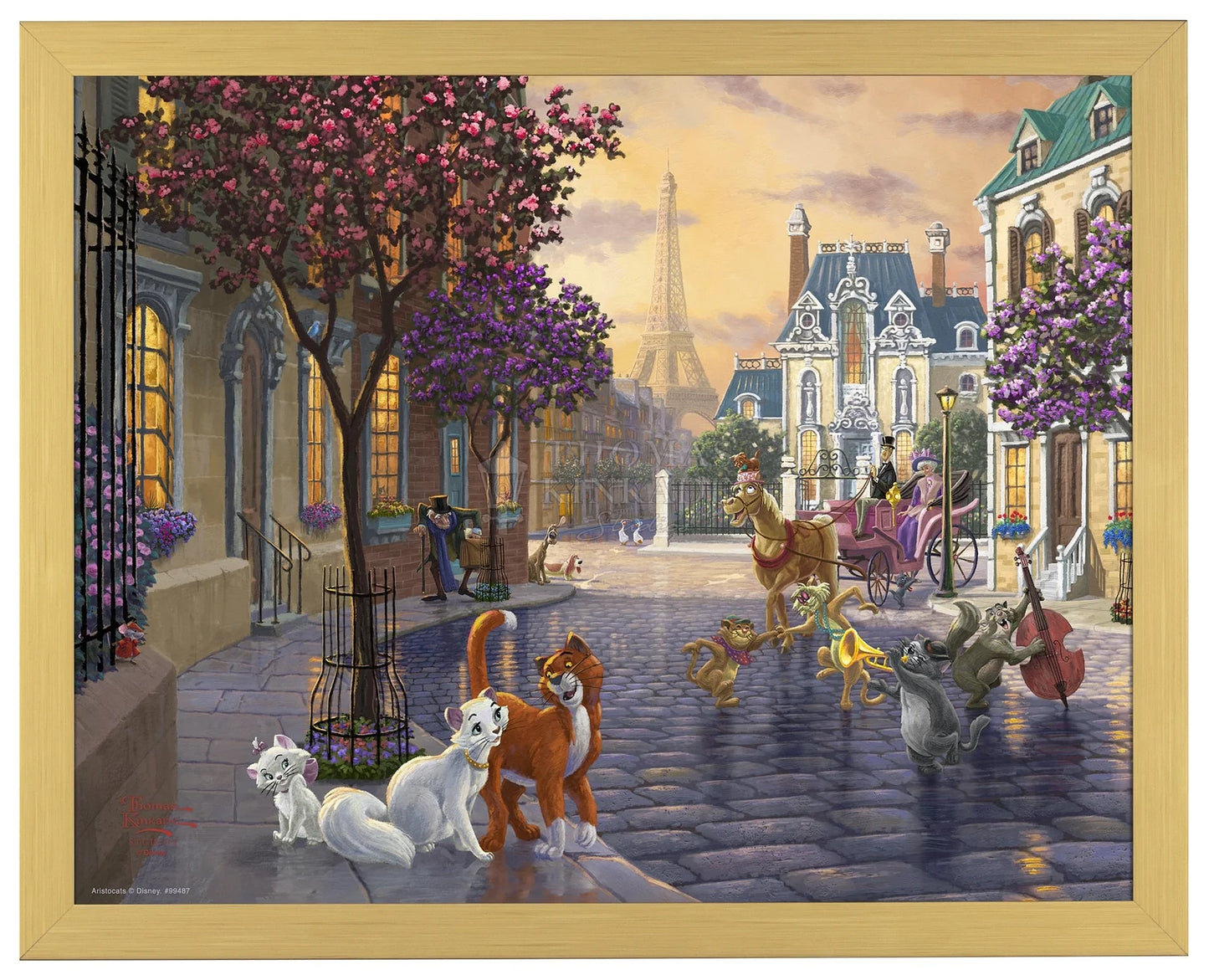 The Aristocats Disney Thomas Kinkade Framed Art Print