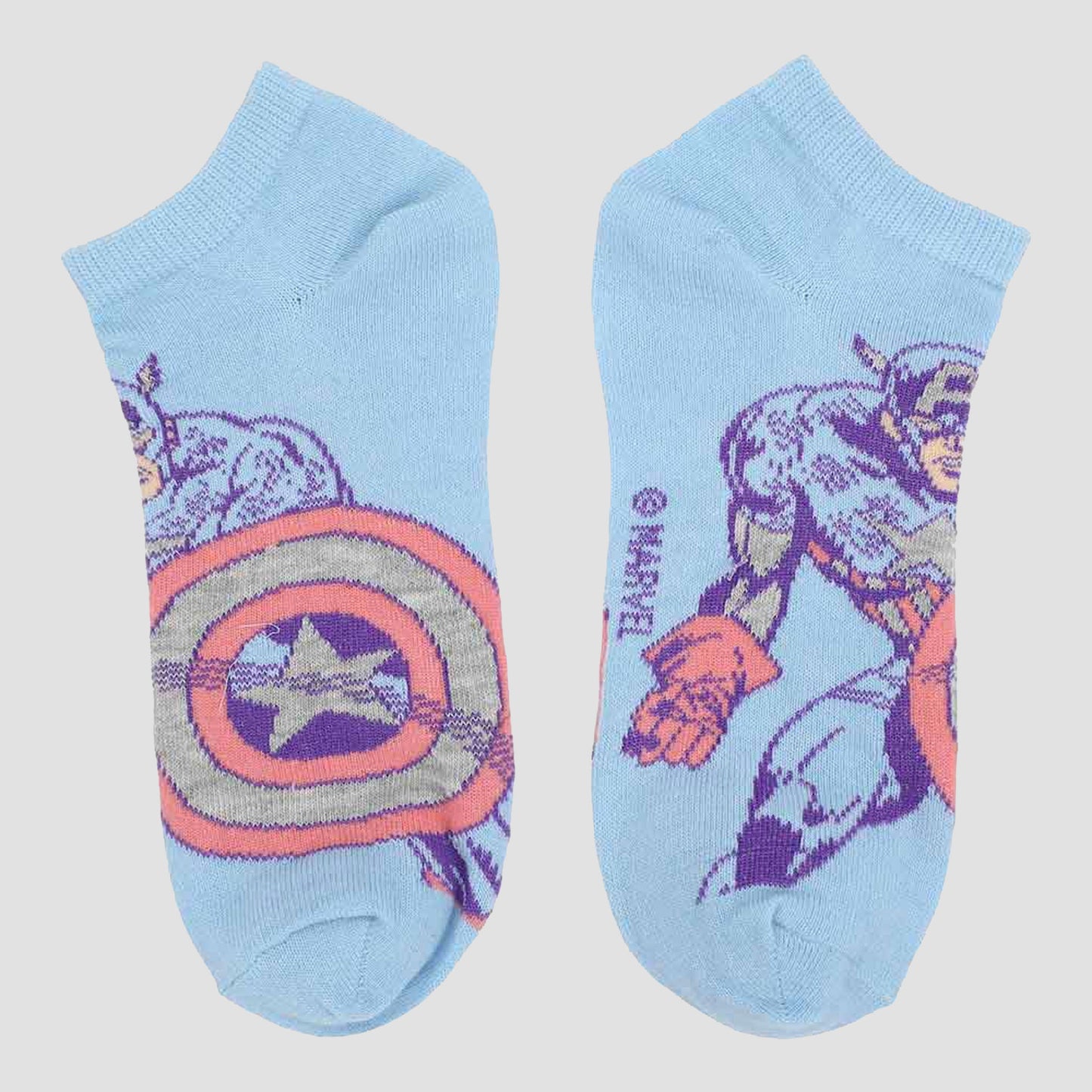 The Avengers (Marvel) Mix & Match Pastel Ankle Socks 5 Pack