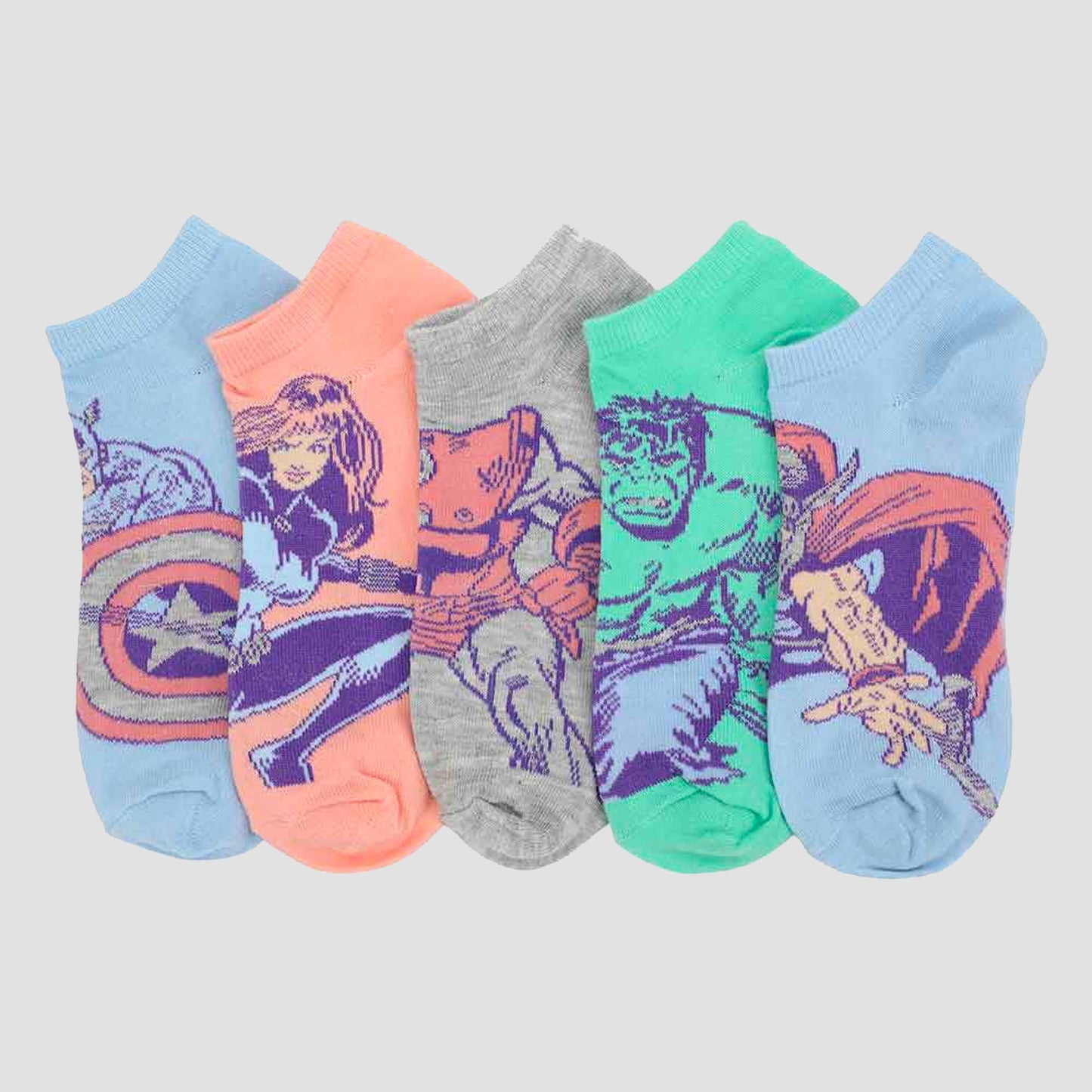 The Avengers (Marvel) Mix & Match Pastel Ankle Socks 5 Pack – Collector's  Outpost