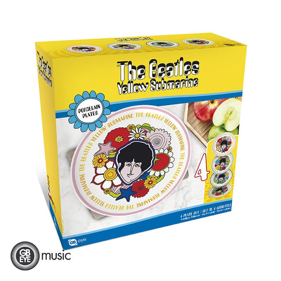 The Beatles Yellow Submarine 4 Piece Porcelain Plate Set