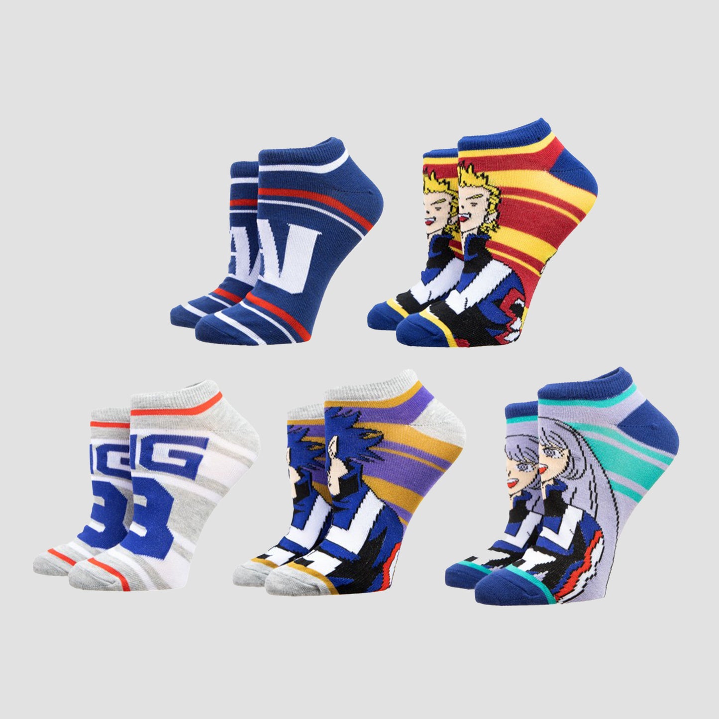 The Big 3 (My Hero Academia) Juniors Ankle Socks 5 Pack
