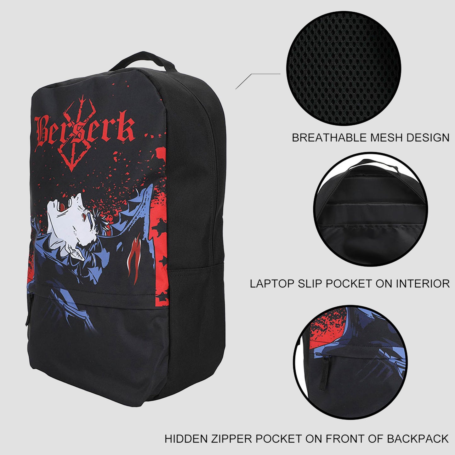 The Black Swordsman (Berserk) Sublimated Laptop Backpack