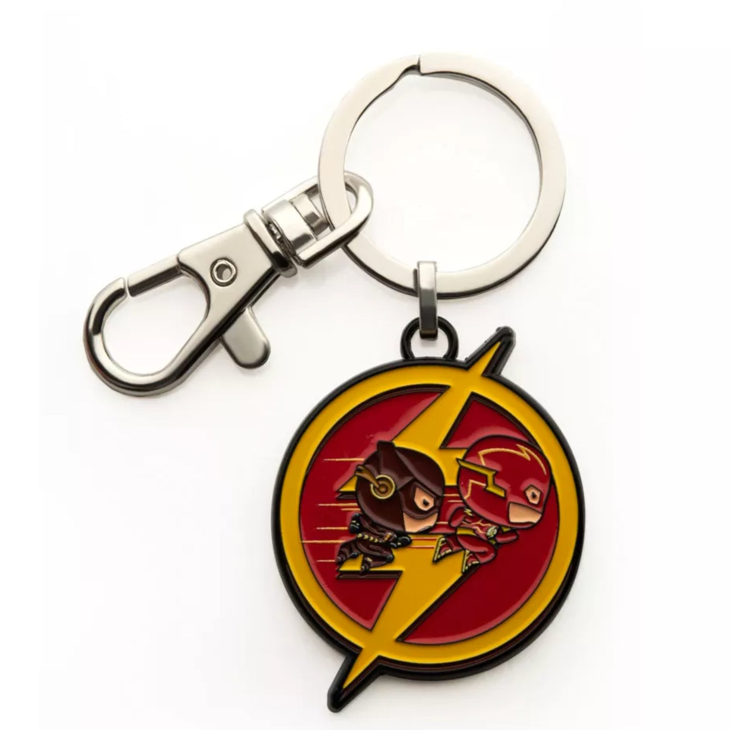 The Flash (DC Comics) Two Flashes Chibi Metal Keychain