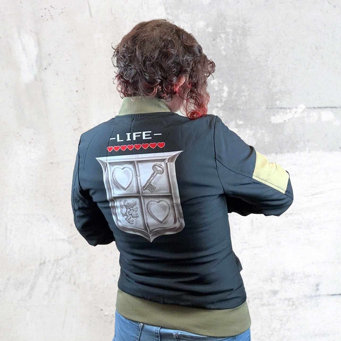 The Legend of Zelda Black Bomber Jacket by Luca Designs