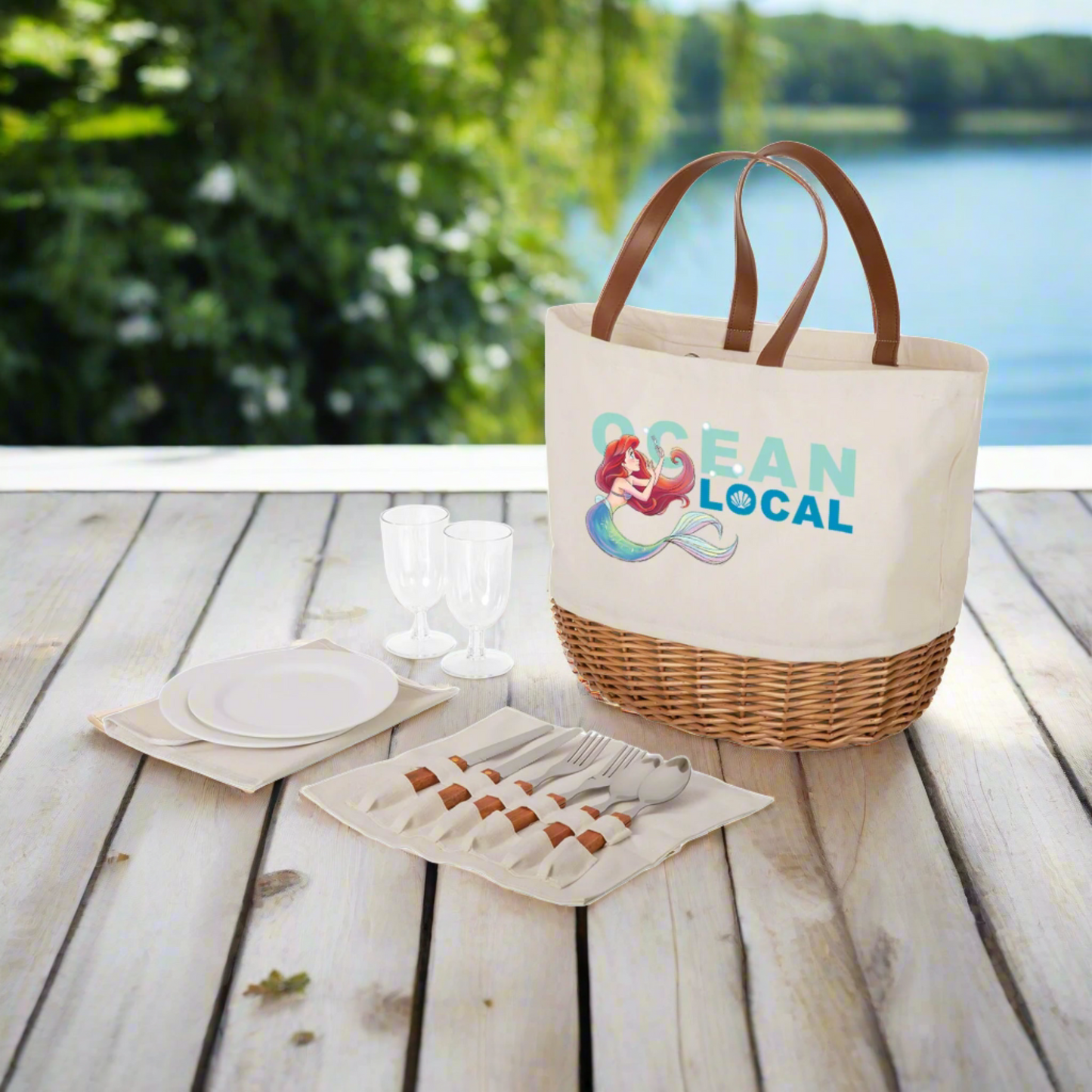 The Little Mermaid "Ocean Local" Canvas Picnic Set