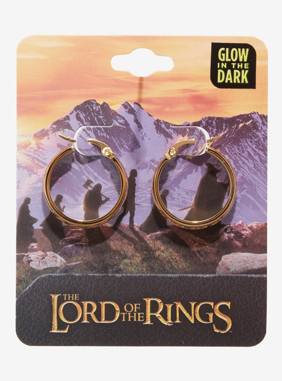 Lord of the Rings The One Ring Glow-In-The-Dark Hoop Earrings