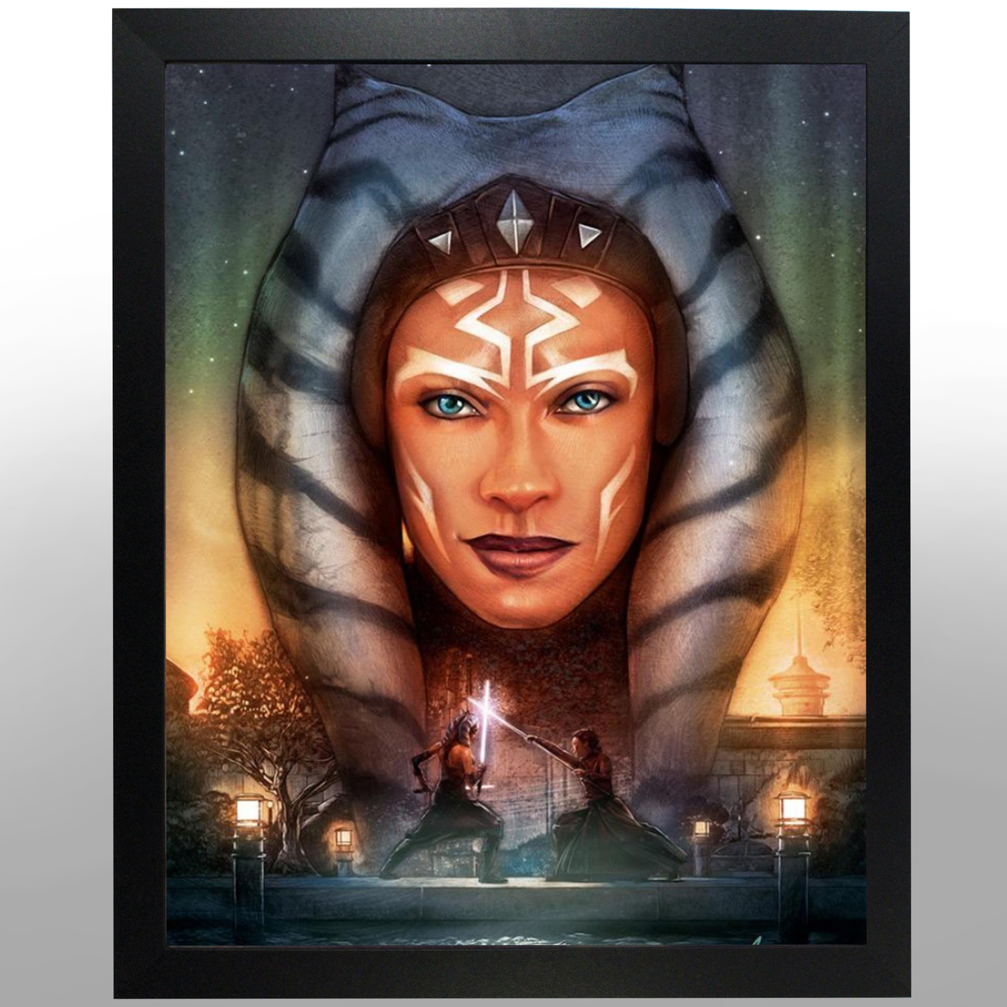 The Lost Jedi's Return (Star Wars: The Mandalorian) Premium Art Print