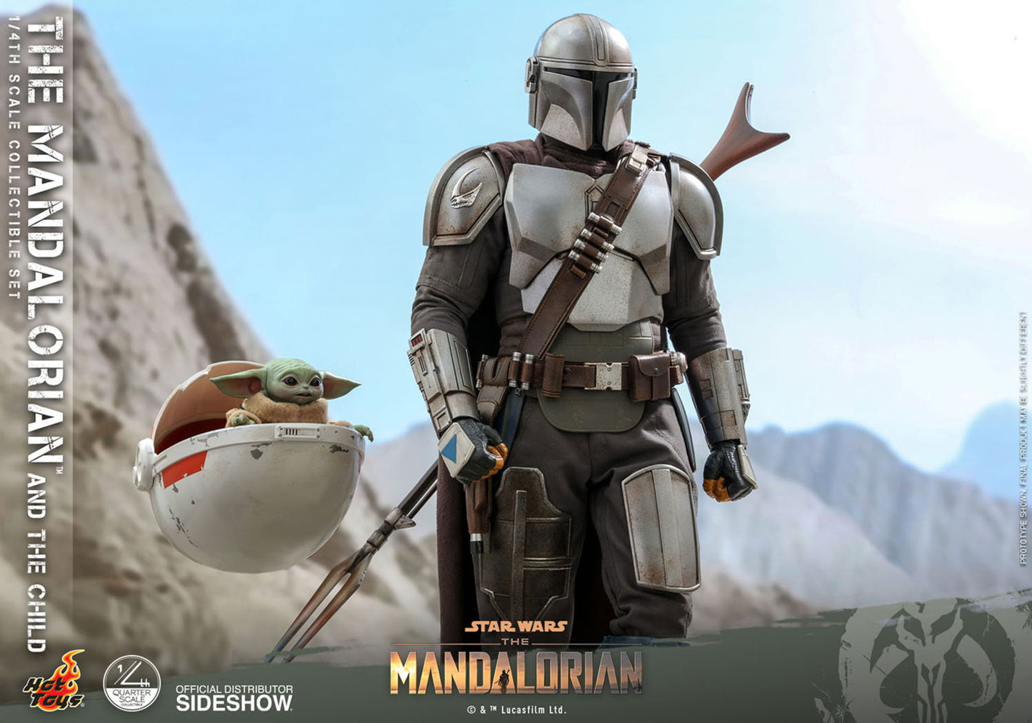 The Mandalorian and The Child 1/4 Scale Figure Set Collector Edition by Hot Toys