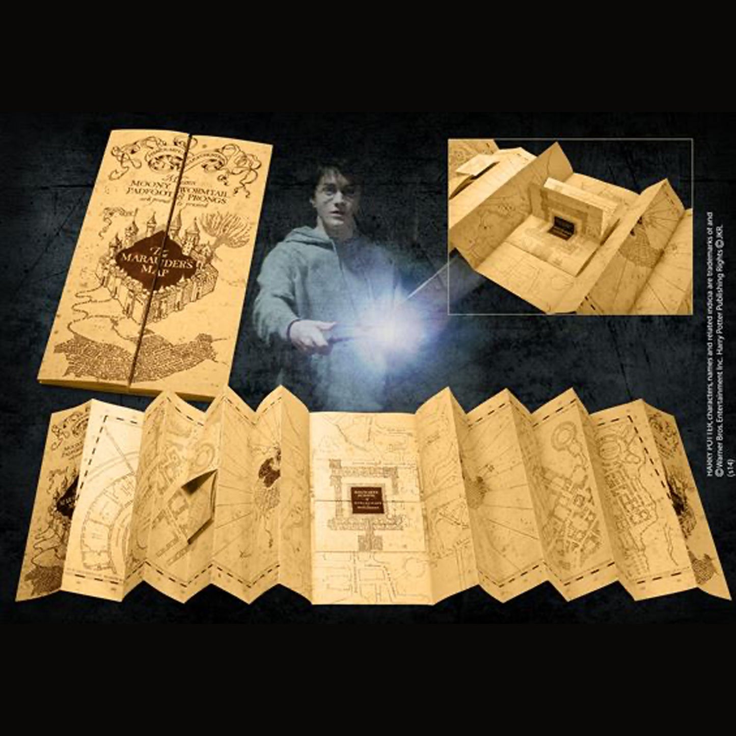 The Marauder's Map (Harry Potter) The Noble Collection Prop Replica
