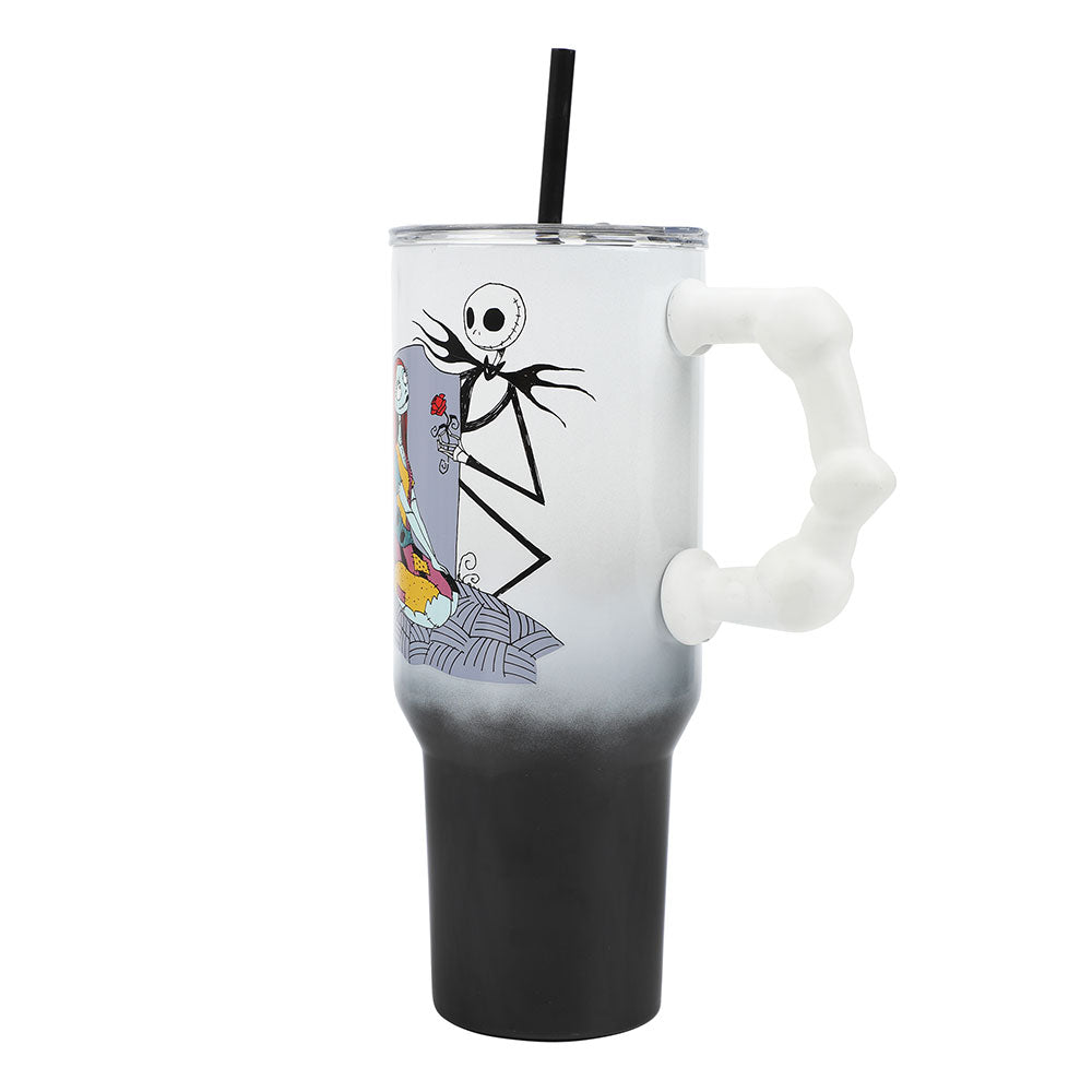 The Nightmare Before Christmas Sculpted Handle Stainless Steel 40 oz. Travel Mug