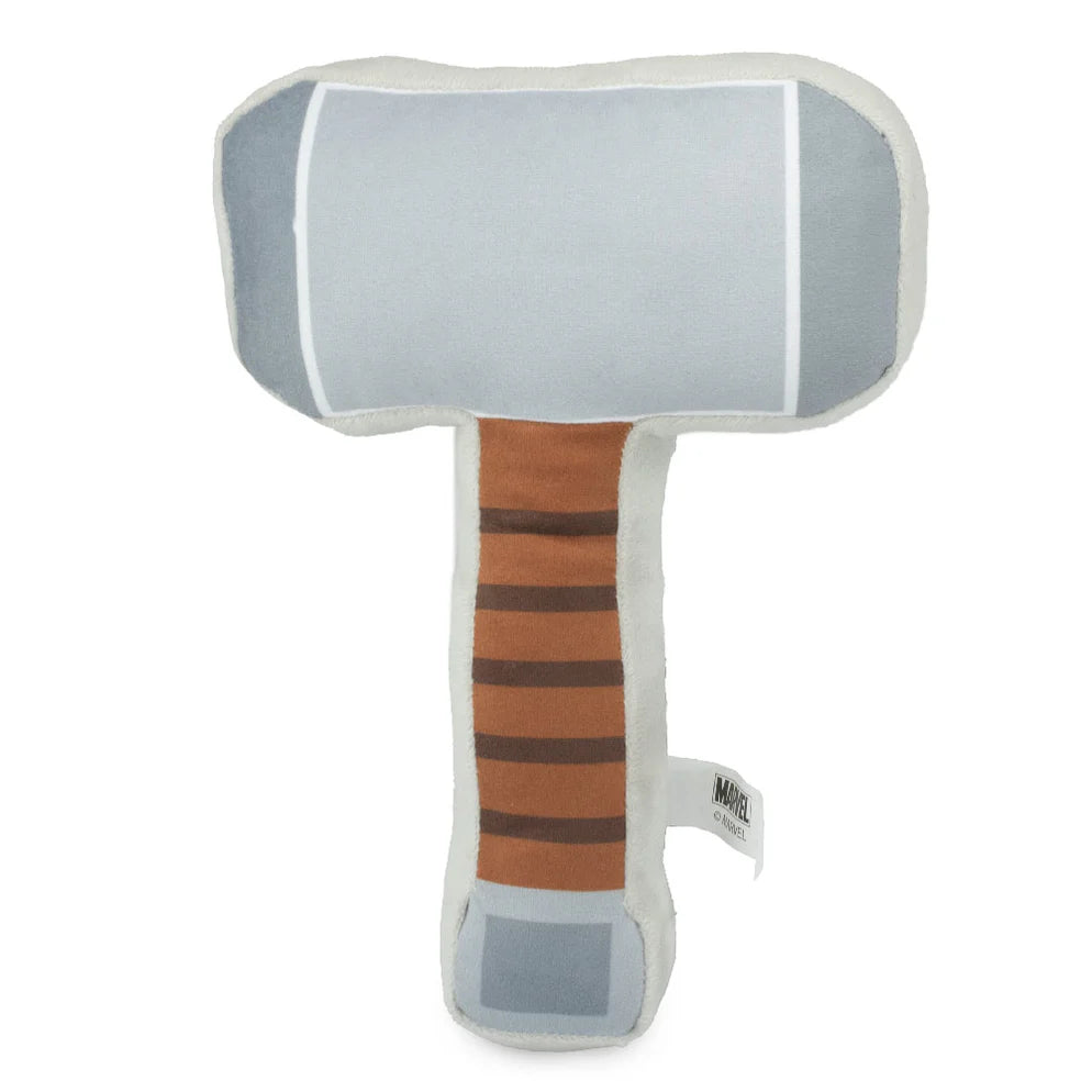 Thor's Hammer Marvel Squeaky Plush Dog Toy