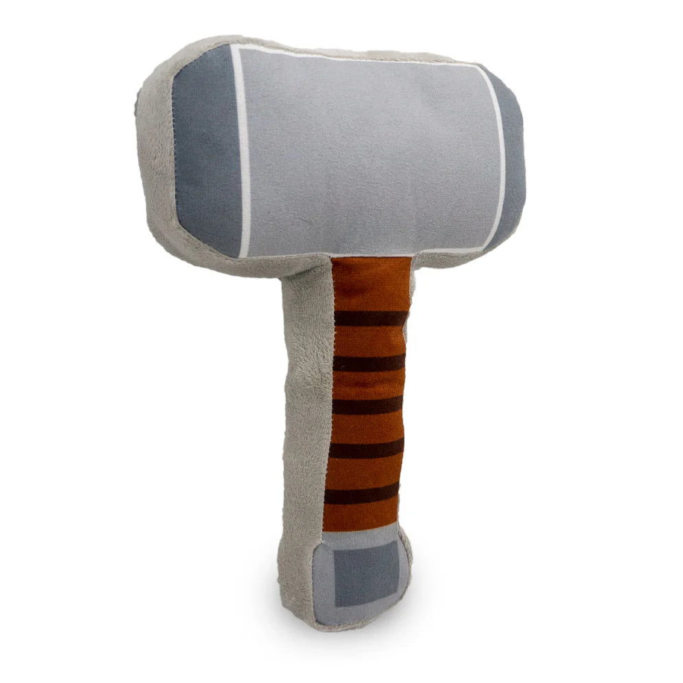 Thor's Hammer Marvel Squeaky Plush Dog Toy