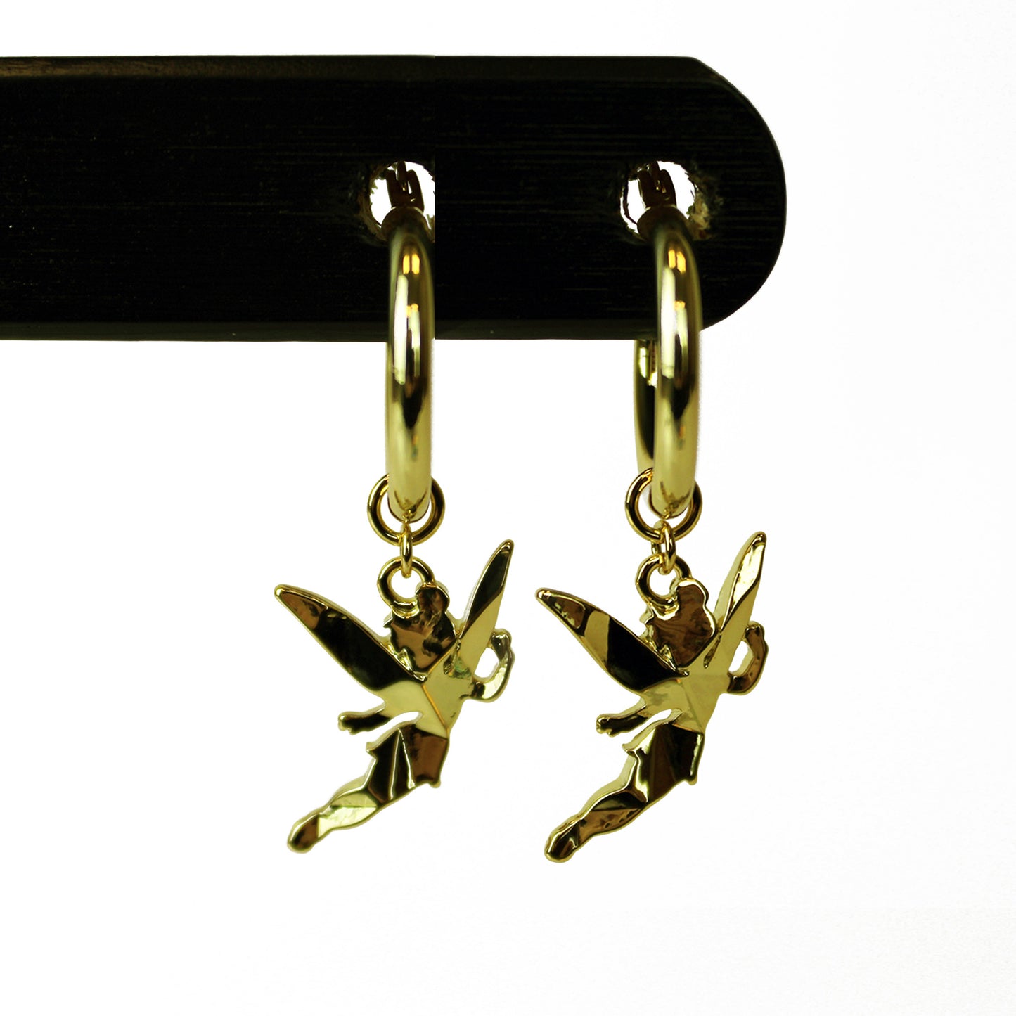 Tinker Bell Disney Faceted Charm Hoop Earrings