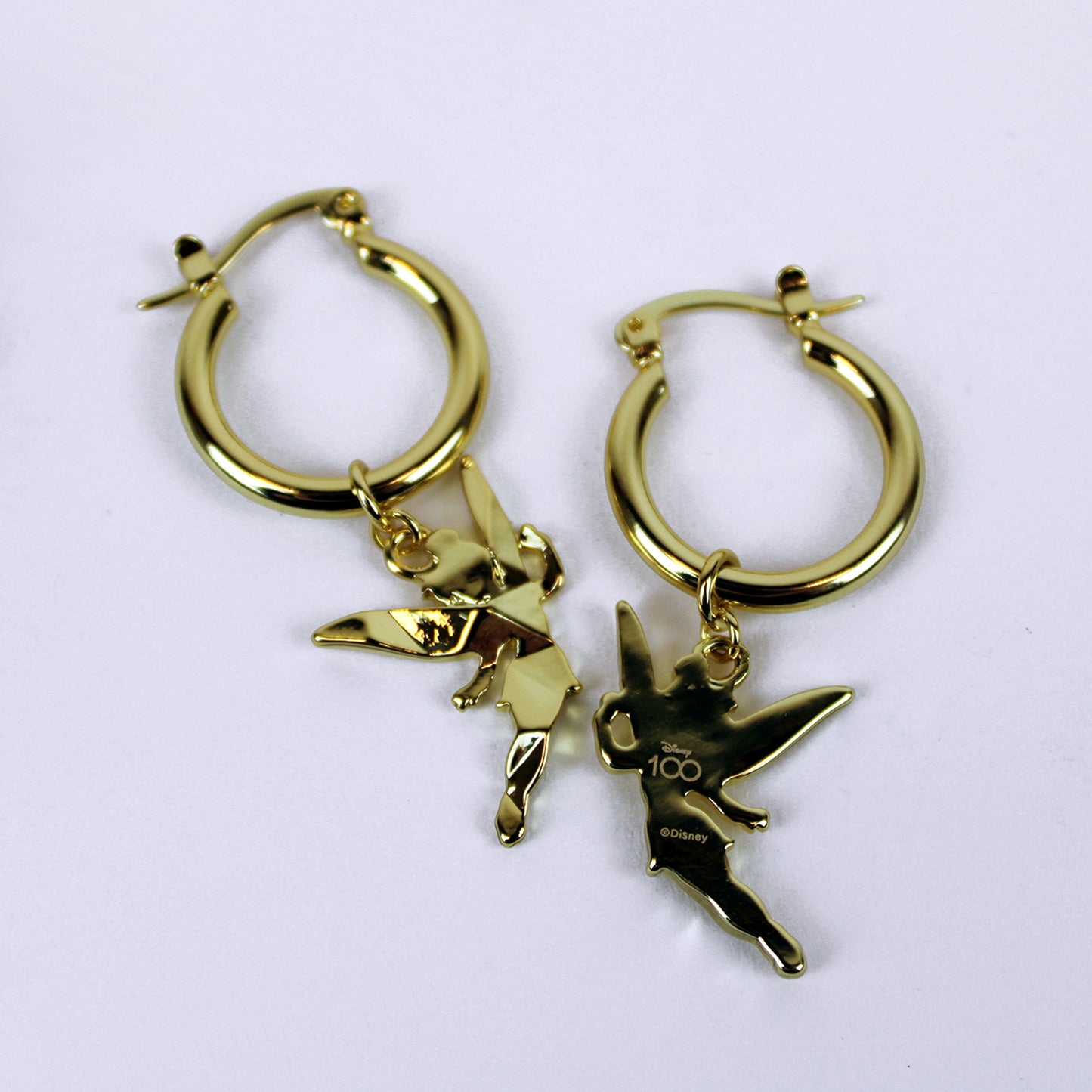 Tinker Bell Disney Faceted Charm Hoop Earrings