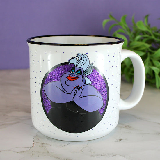 Ursula (The Little Mermaid) 20oz. White Ceramic Glitter Campfire Mug