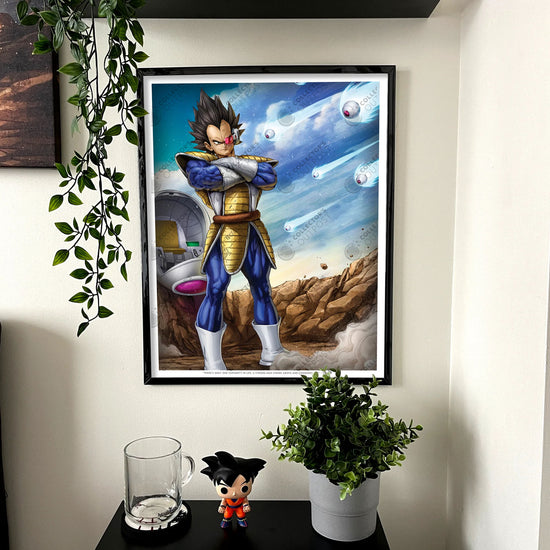 Vegeta "Otherworldly Prince"(Dragon Ball) Premium Art Print