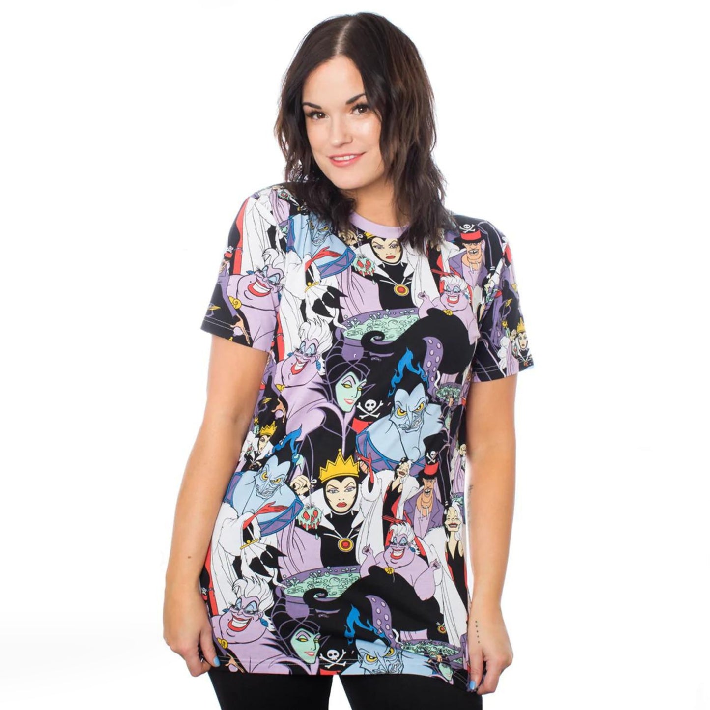 Load image into Gallery viewer, Disney Villains AOP Unisex T-Shirt by Cakeworthy
