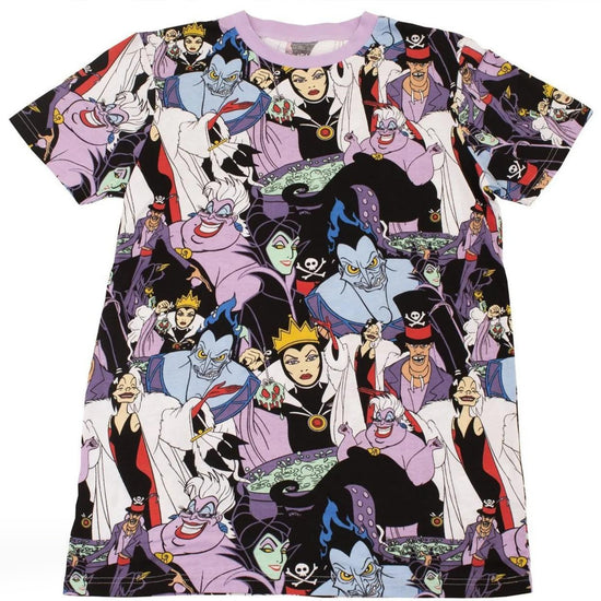 Disney Villains AOP Unisex T-Shirt by Cakeworthy