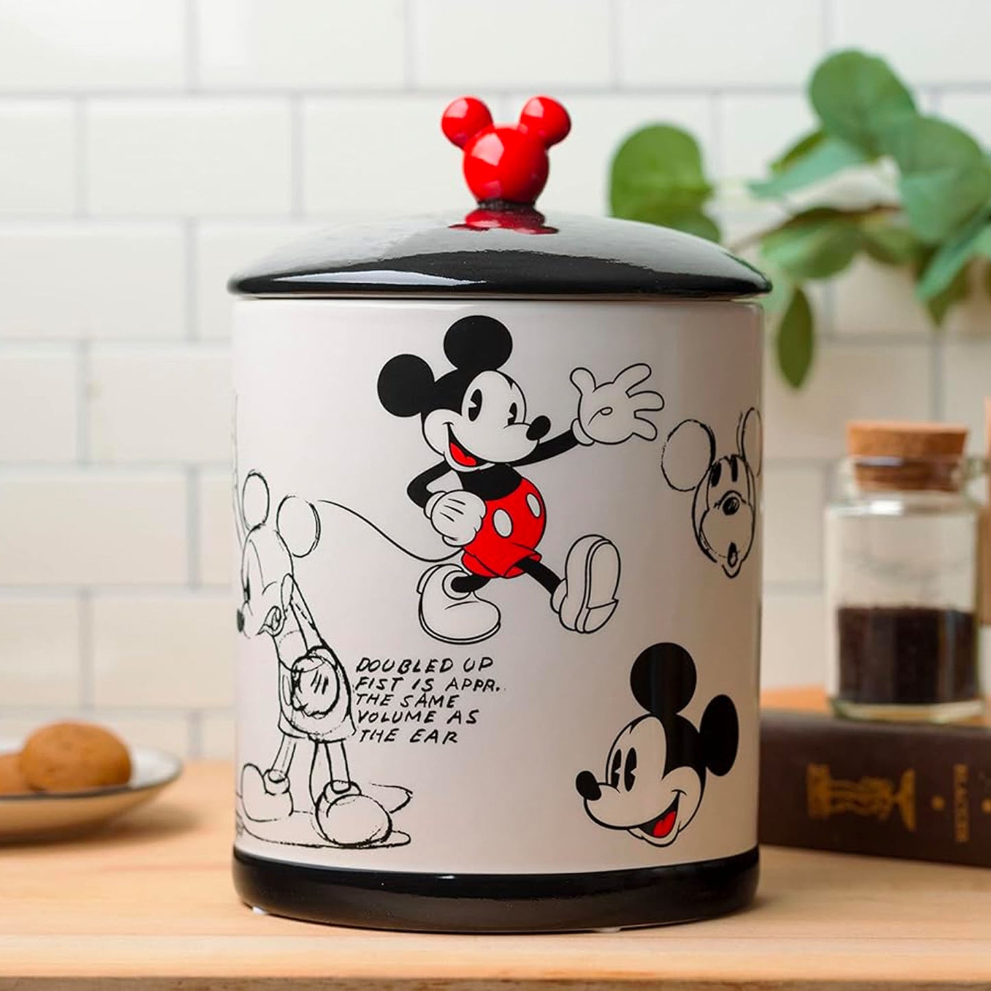 Vintage Mickey Mouse Sketches (Disney) Ceramic Cookie Jar