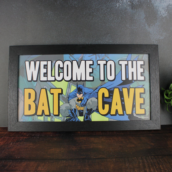 Welcome to the Bat Cave (DC Comics ) Framed Batman Wall Sign
