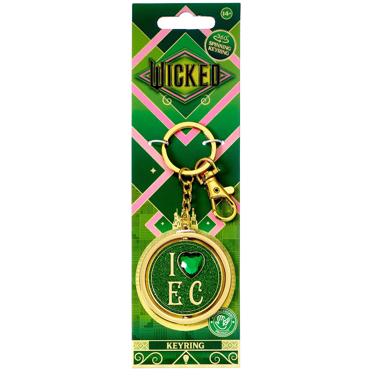 Wicked "I love Emerald City" Spinning Keychain