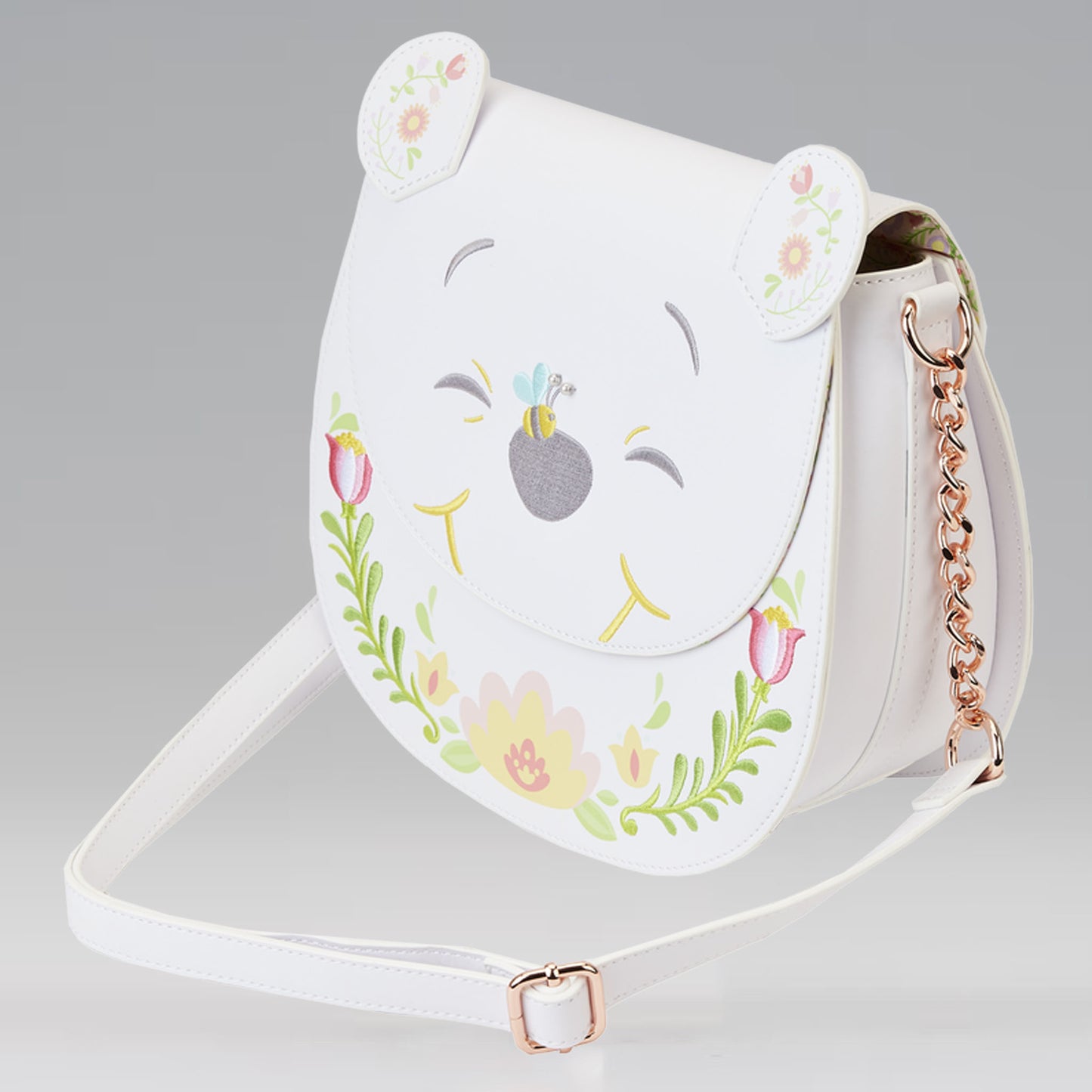 Winnie the Pooh (Disney) Folk Floral Crossbody Bag by Loungefly