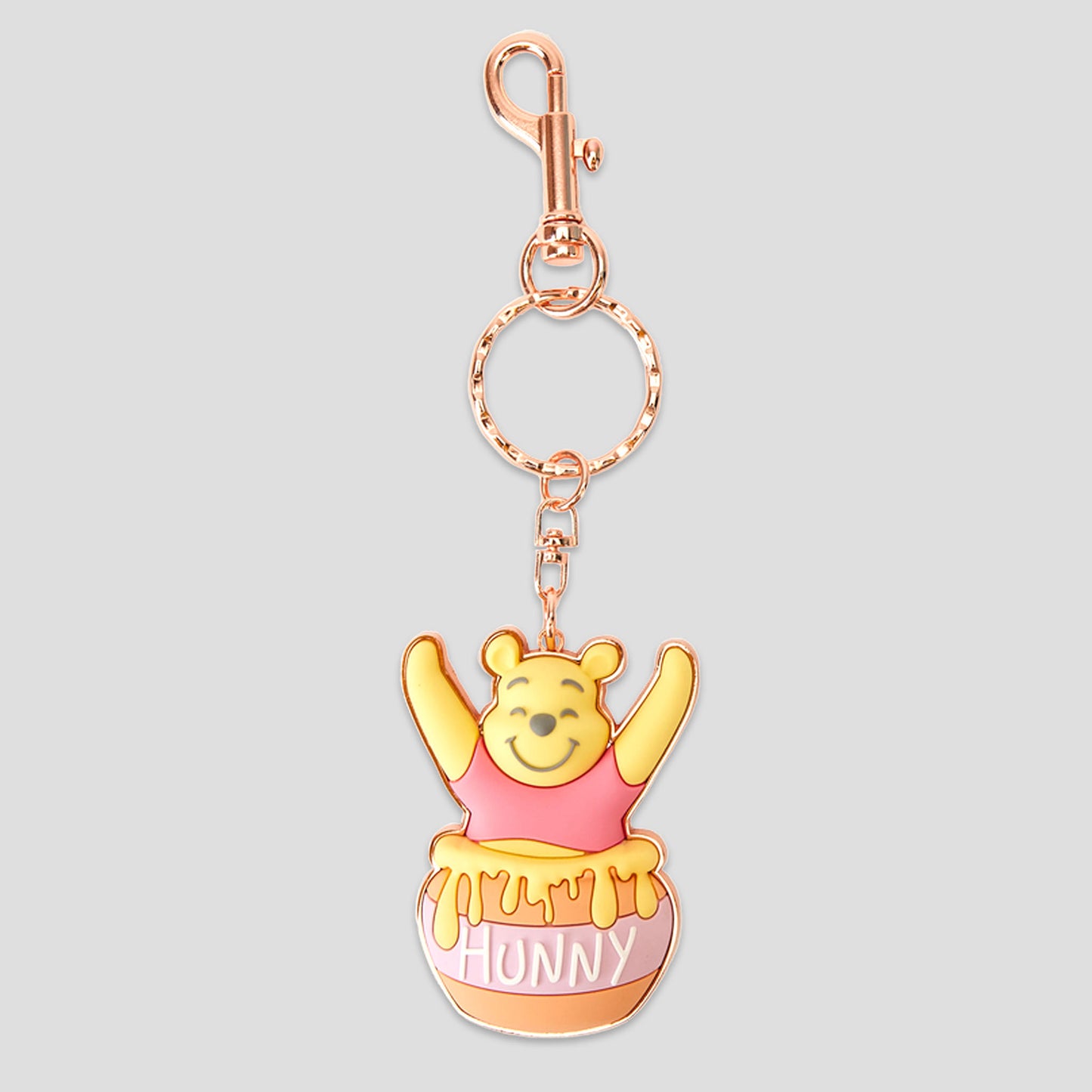 Winnie the Pooh (Disney) "Hunny Pot" Rose Gold Keychain by Loungefly
