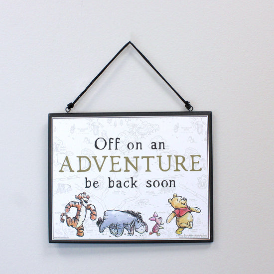 Winnie the Pooh (Disney) Reversible Hanging Wood Wall Sign