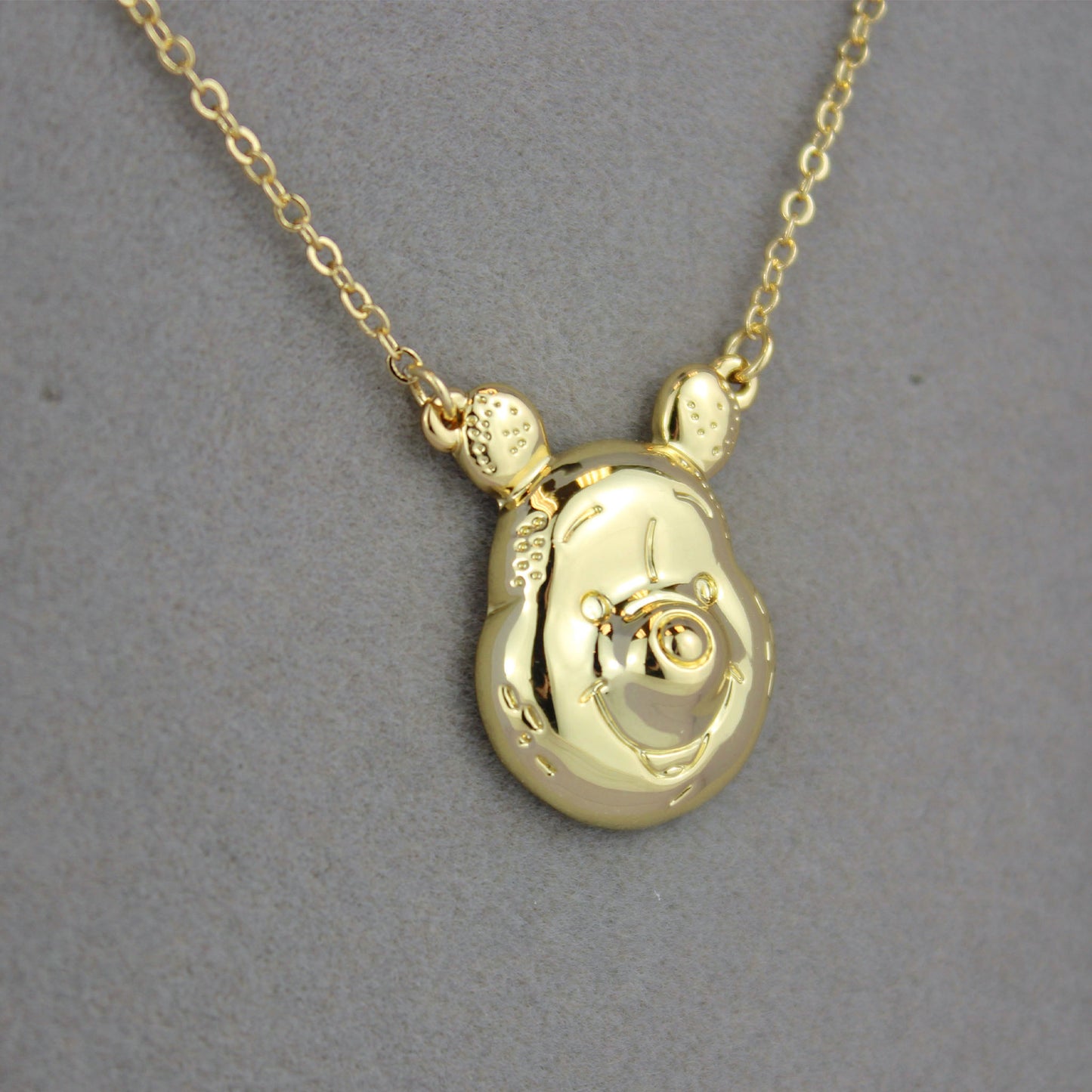 Winnie The Pooh Portrait (Disney) Gold Plated Necklace