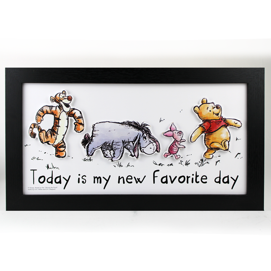 Winnie the Pooh "Today is My New Favorite Day" Wall Sign