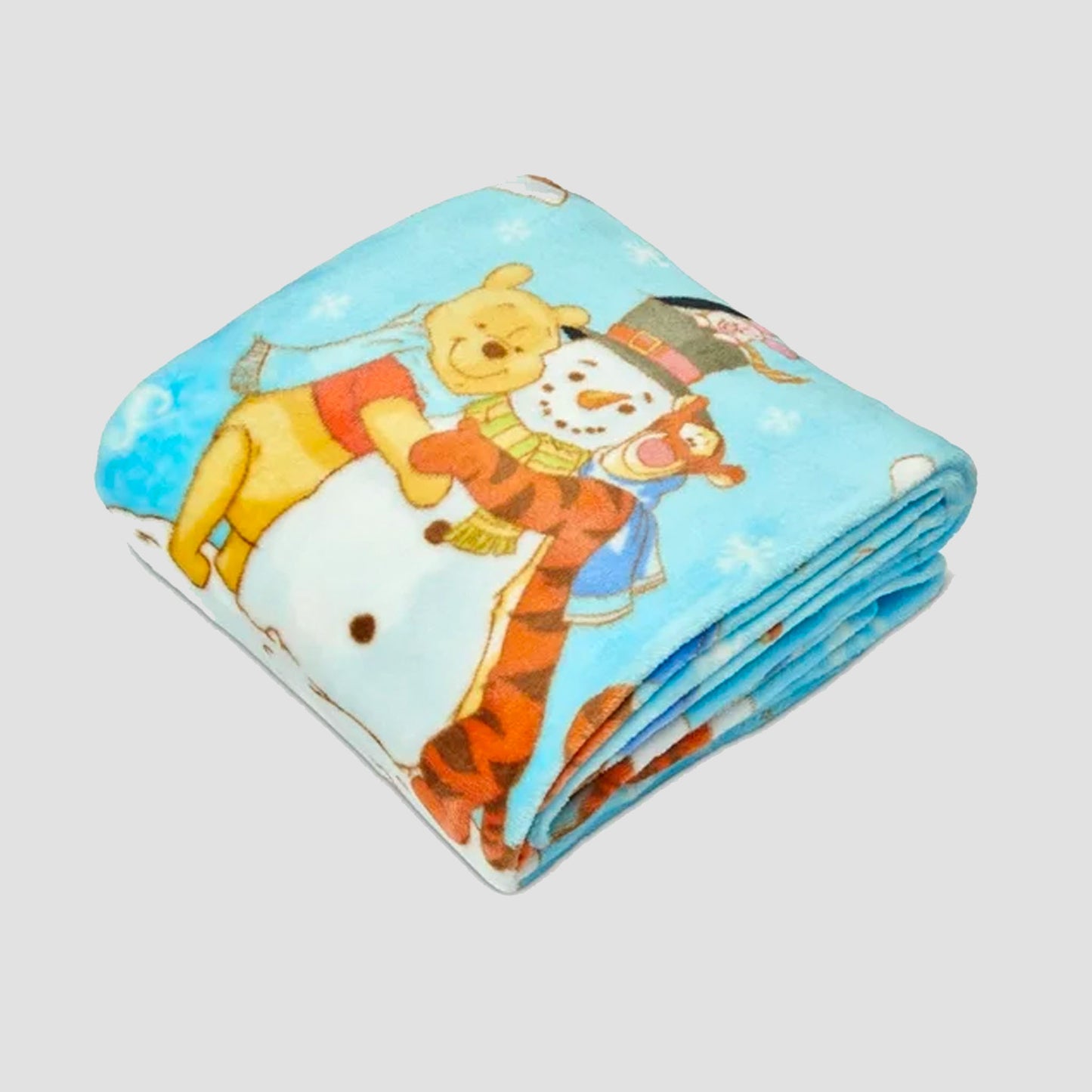 Disney Baby Winnie the Pooh Hugs Gray Soft Fleece Baby Blanket