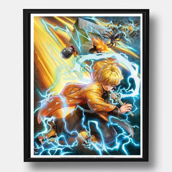 Zenitsu "Thunder Breathing" (Demon Slayer) Premium Art Print