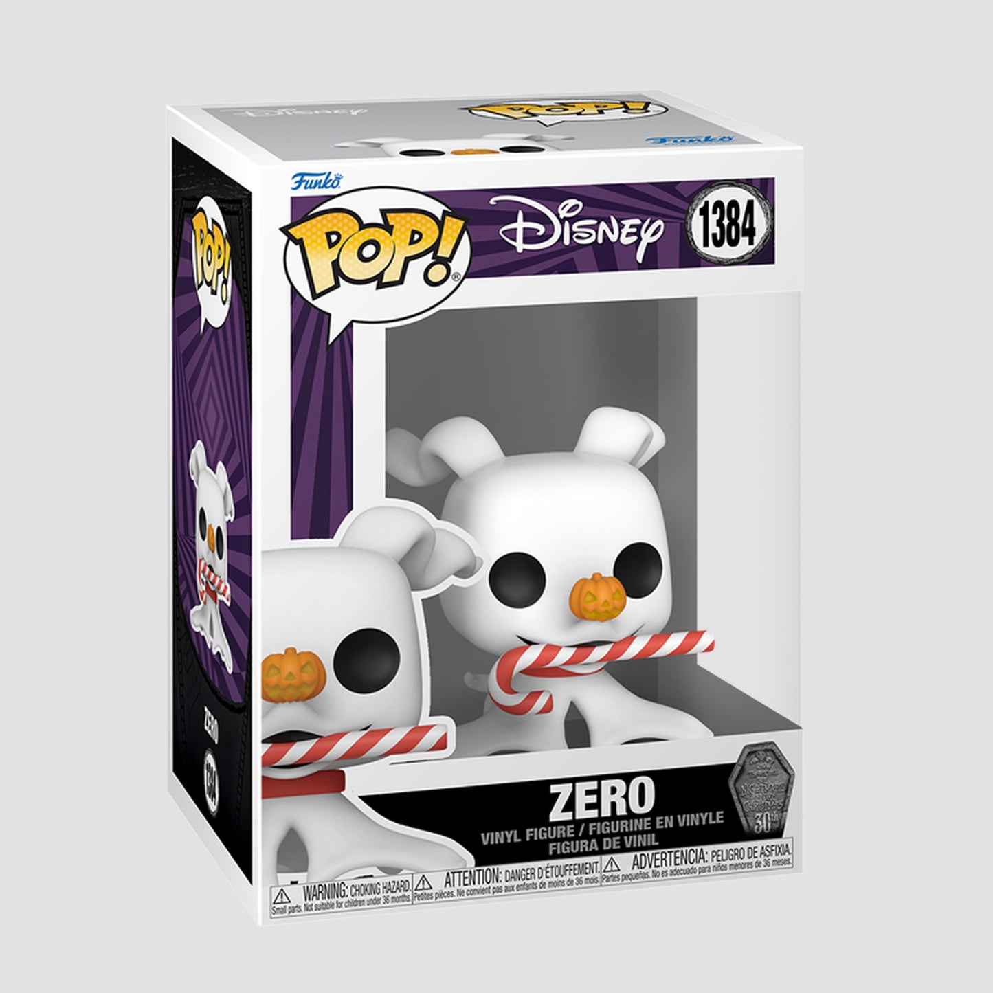 Zero with Candy Cane (The Nightmare Before Christmas) Disney Funko Pop!