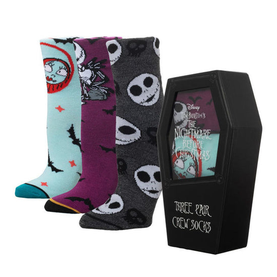 Nightmare Before Christmas Crew Socks Gift Set 3 Pack