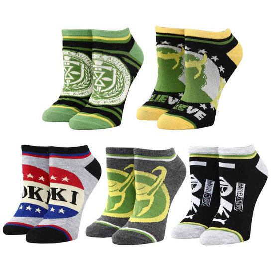 Marvel Loki Campaign Ankle Socks 5 Pair Set